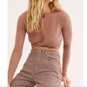Free People long sleeve crop top